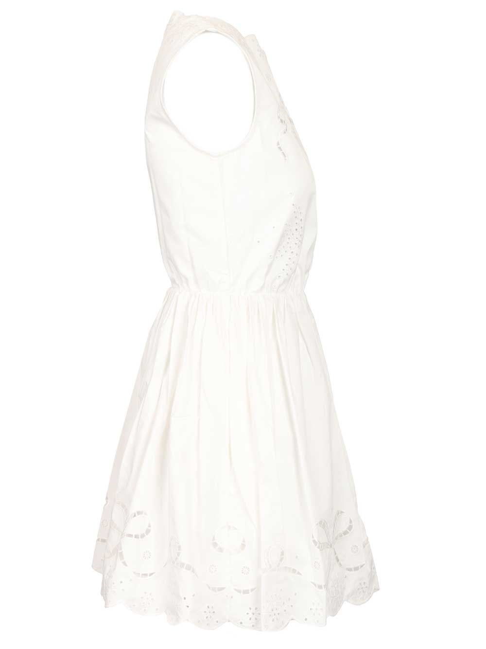 Self-Portrait Women White Mini Dress SELF-PORTRAIT