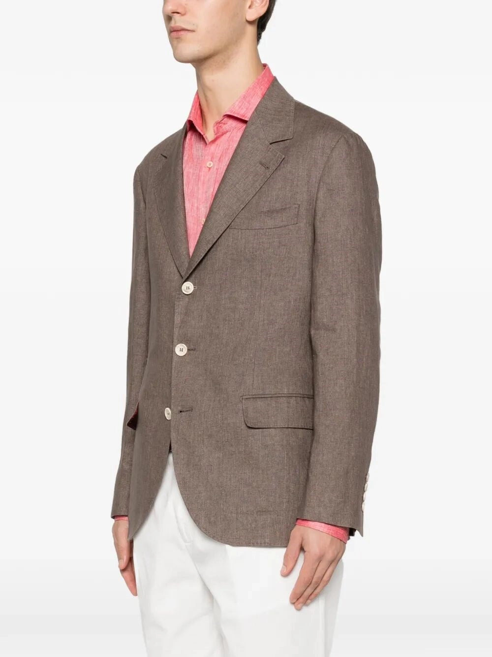Brunello Cucinelli Men Linen Deconstructed Blazer BRUNELLO CUCINELLI