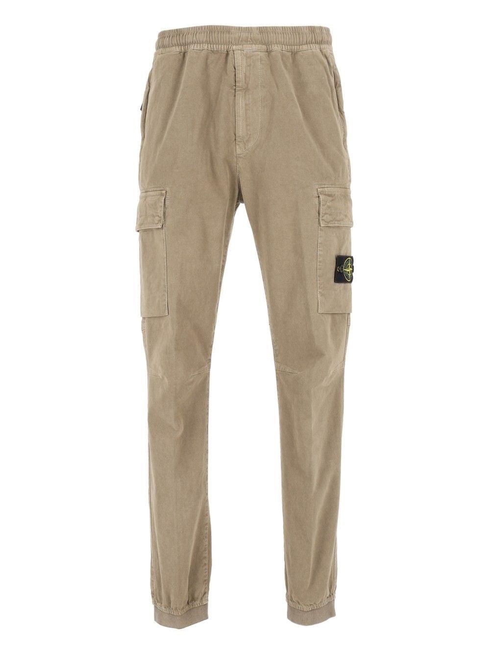 Stone Island Men Vintage-Effect Stretch Trousers STONE ISLAND