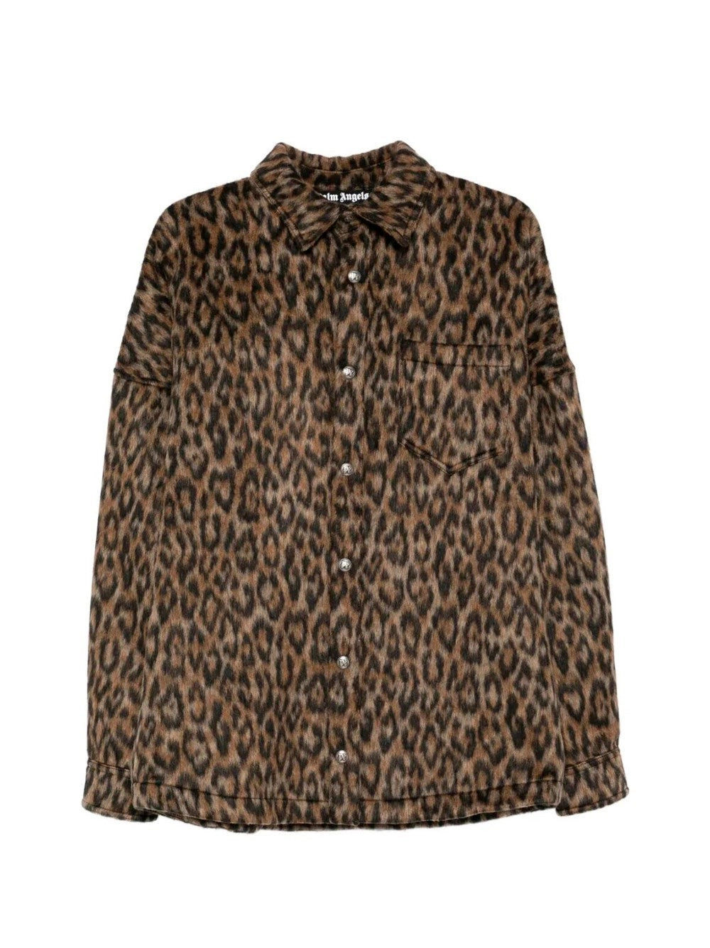 Palm Angels Men `Classic Logo` Animalier Overshirt PALM ANGELS