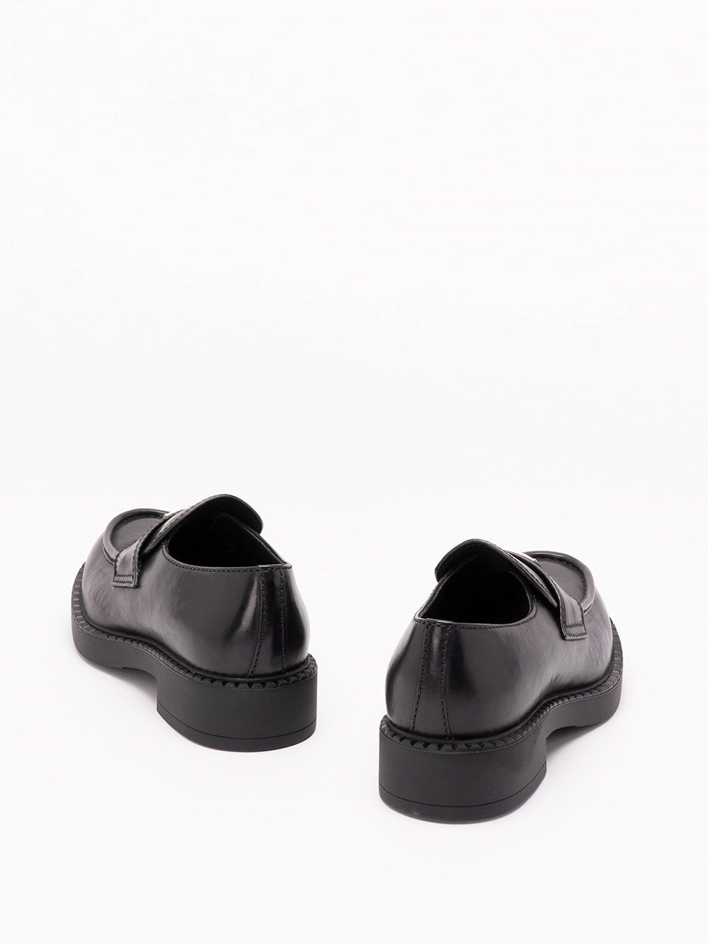 Prada Men Chocolate Leather Loafers PRADA