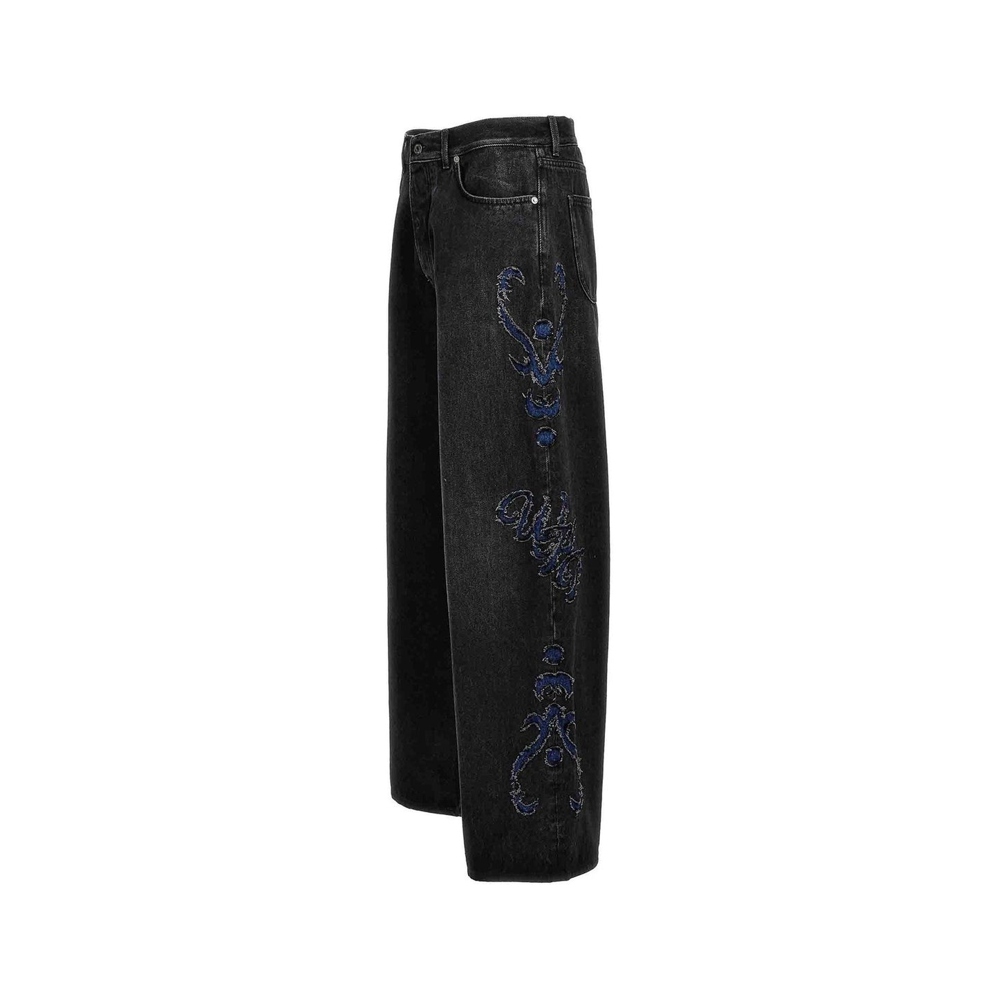 Off-White Denim Flared Jeans Men OFF-WHITE