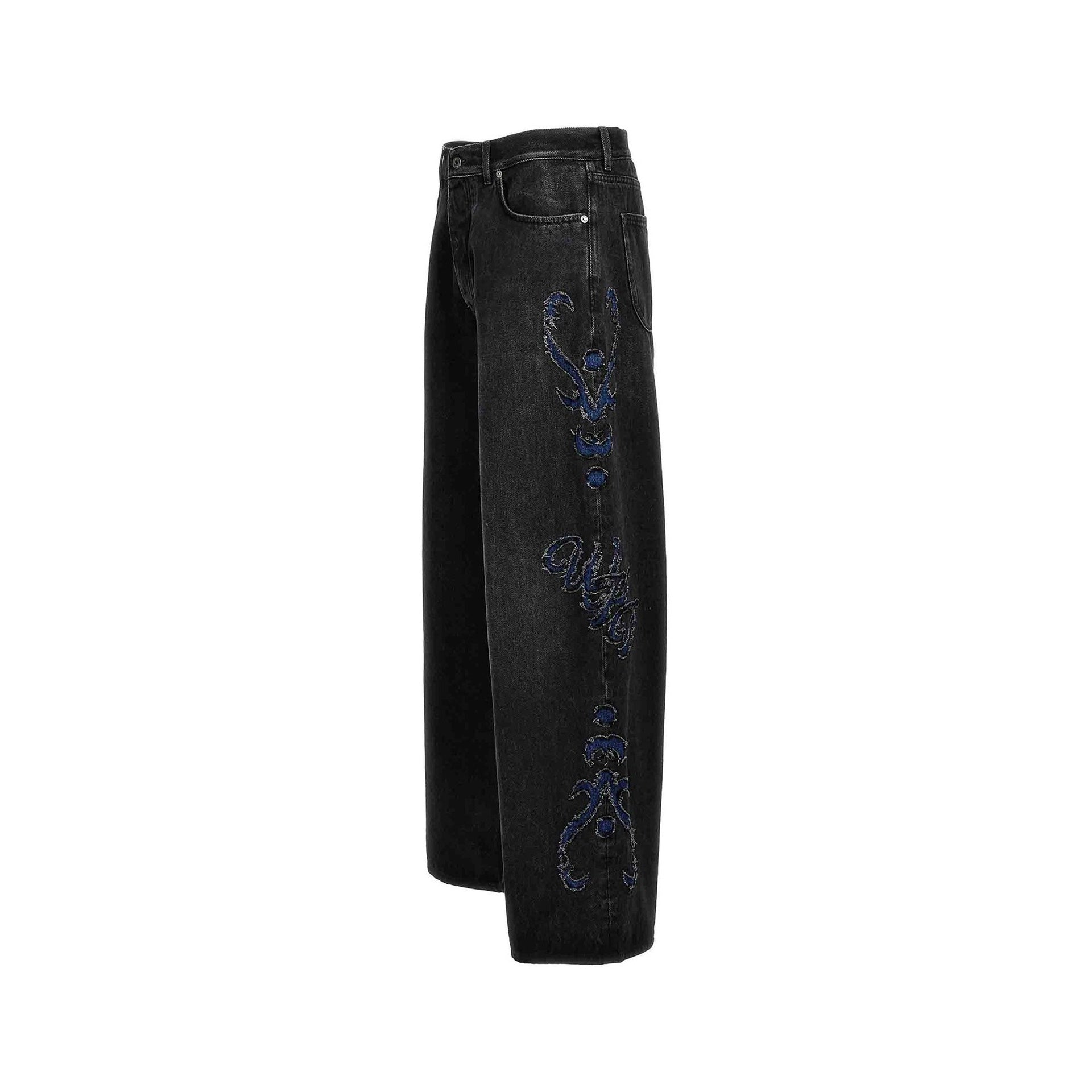 Off-White Denim Flared Jeans Men OFF-WHITE
