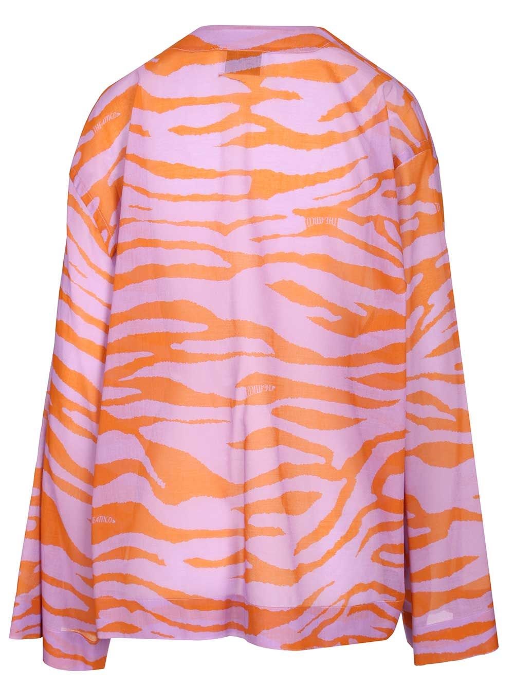 The Attico Women Animal Print Blouse THE ATTICO