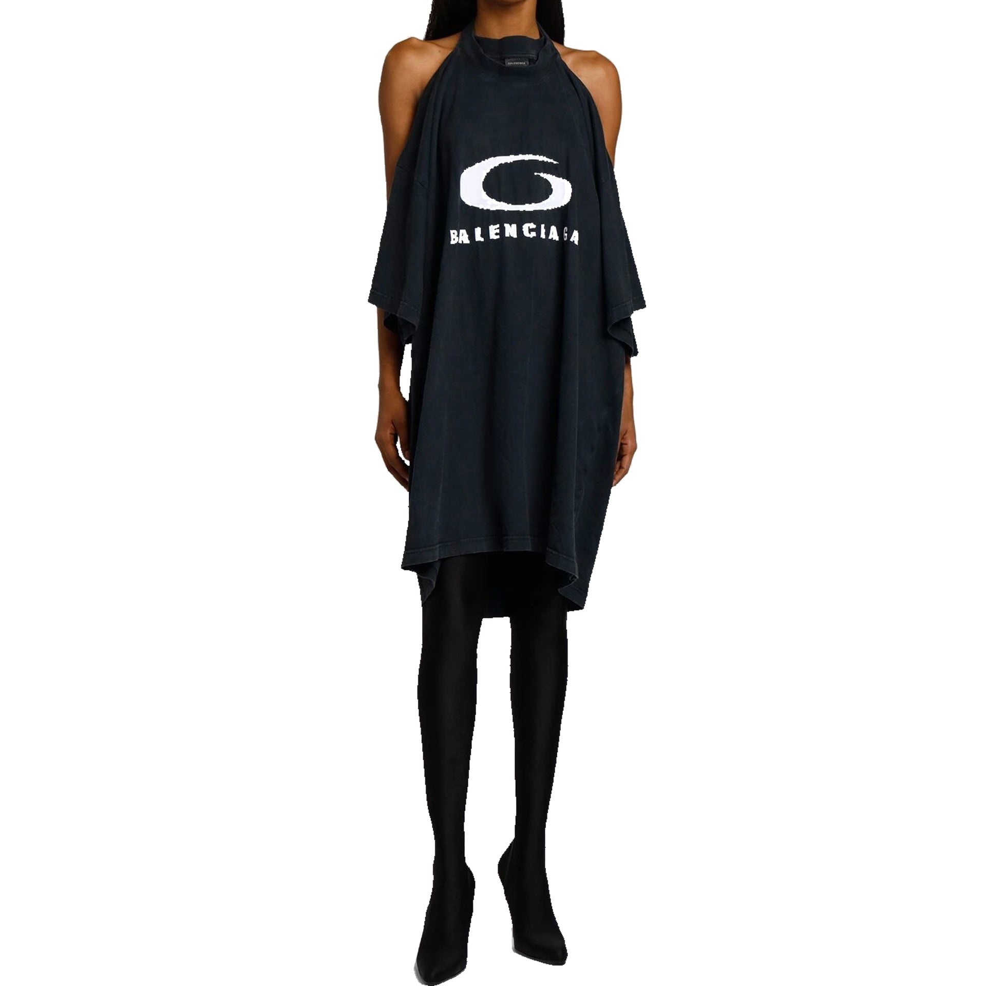 Balenciaga Icon Print T-Shirt Dress Women BALENCIAGA