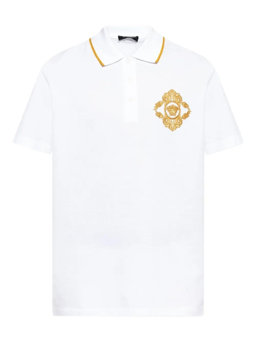 Versace Men Polo Shirt In Cotton Piqué VERSACE