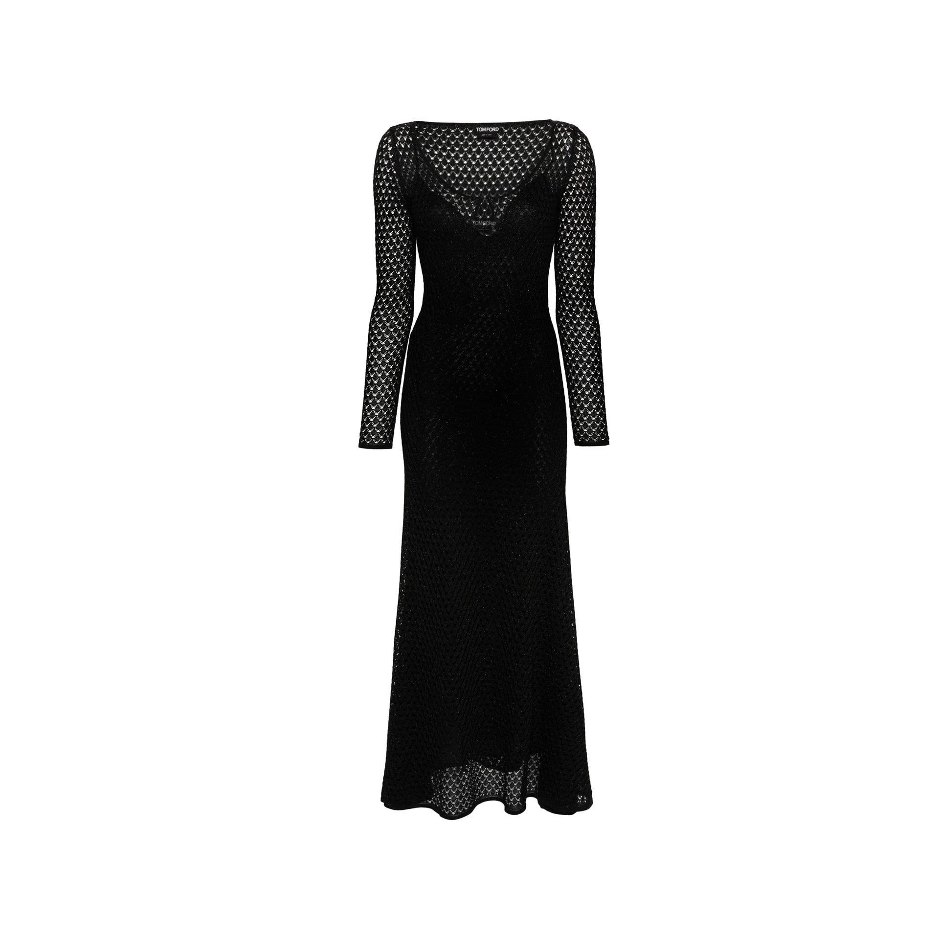 Tom Ford Lurex Crochet Maxi Dress Women TOM FORD