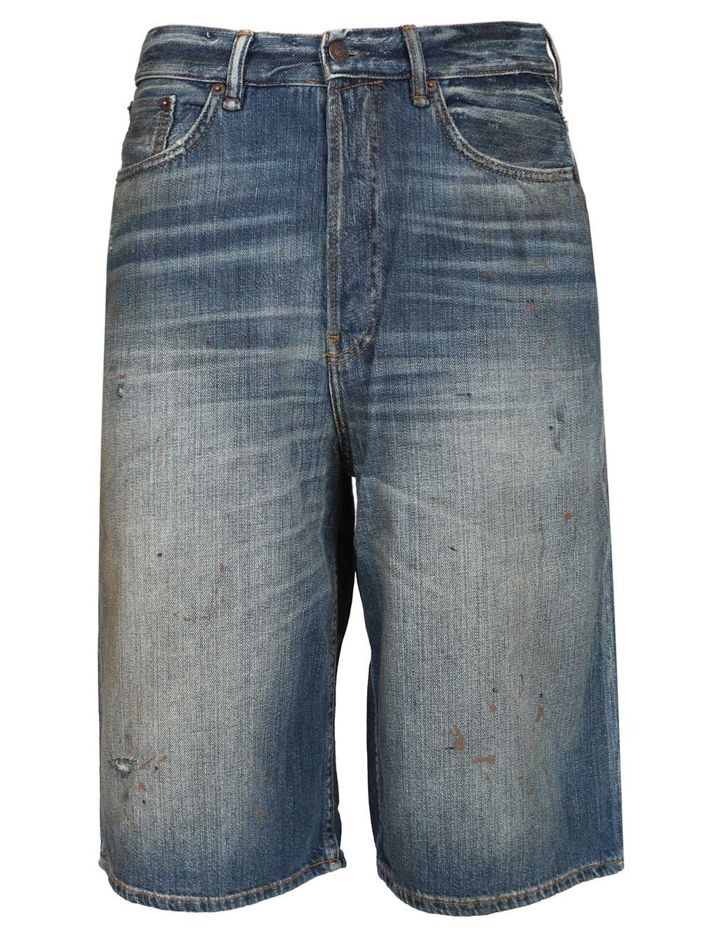 Acne Studios Men Organic Cotton Denim Shorts ACNE STUDIOS