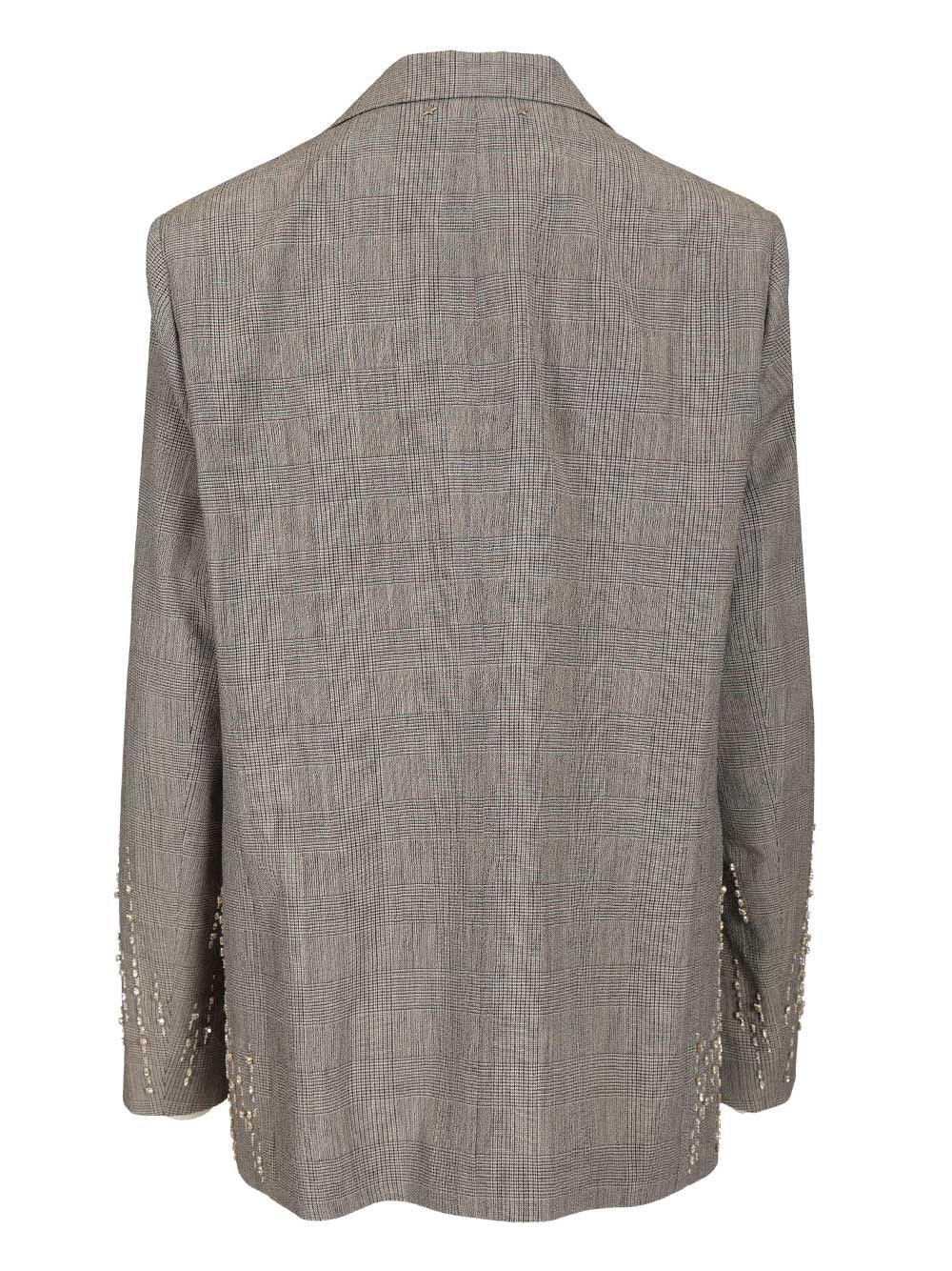 Golden Goose Women Prince Of Wales Blazer With Crystals GOLDEN GOOSE