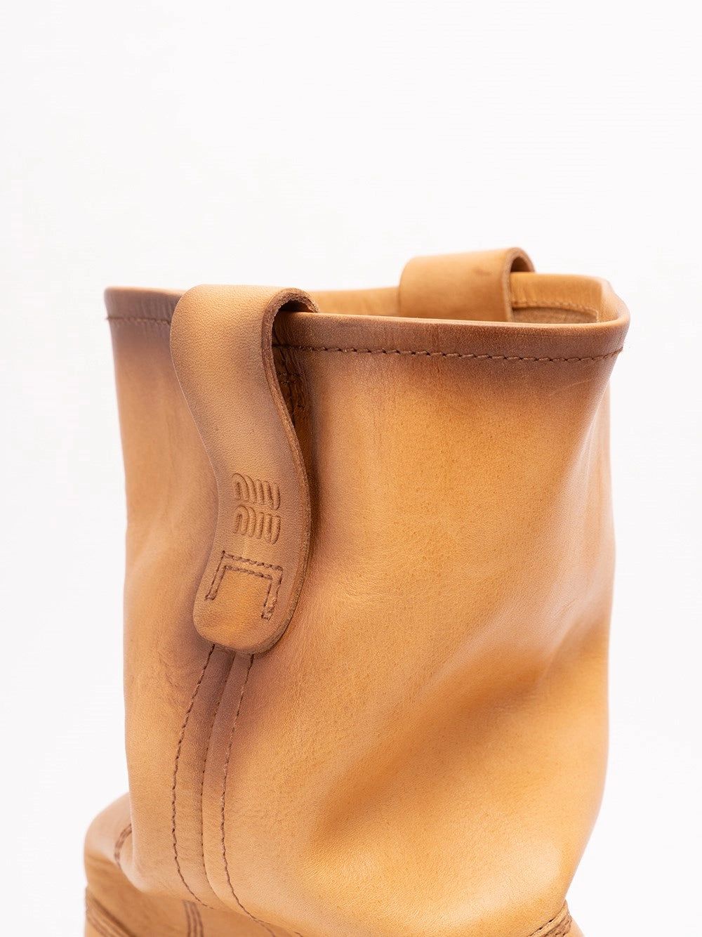 Miu Miu Women Foule Leather Booties MIU MIU