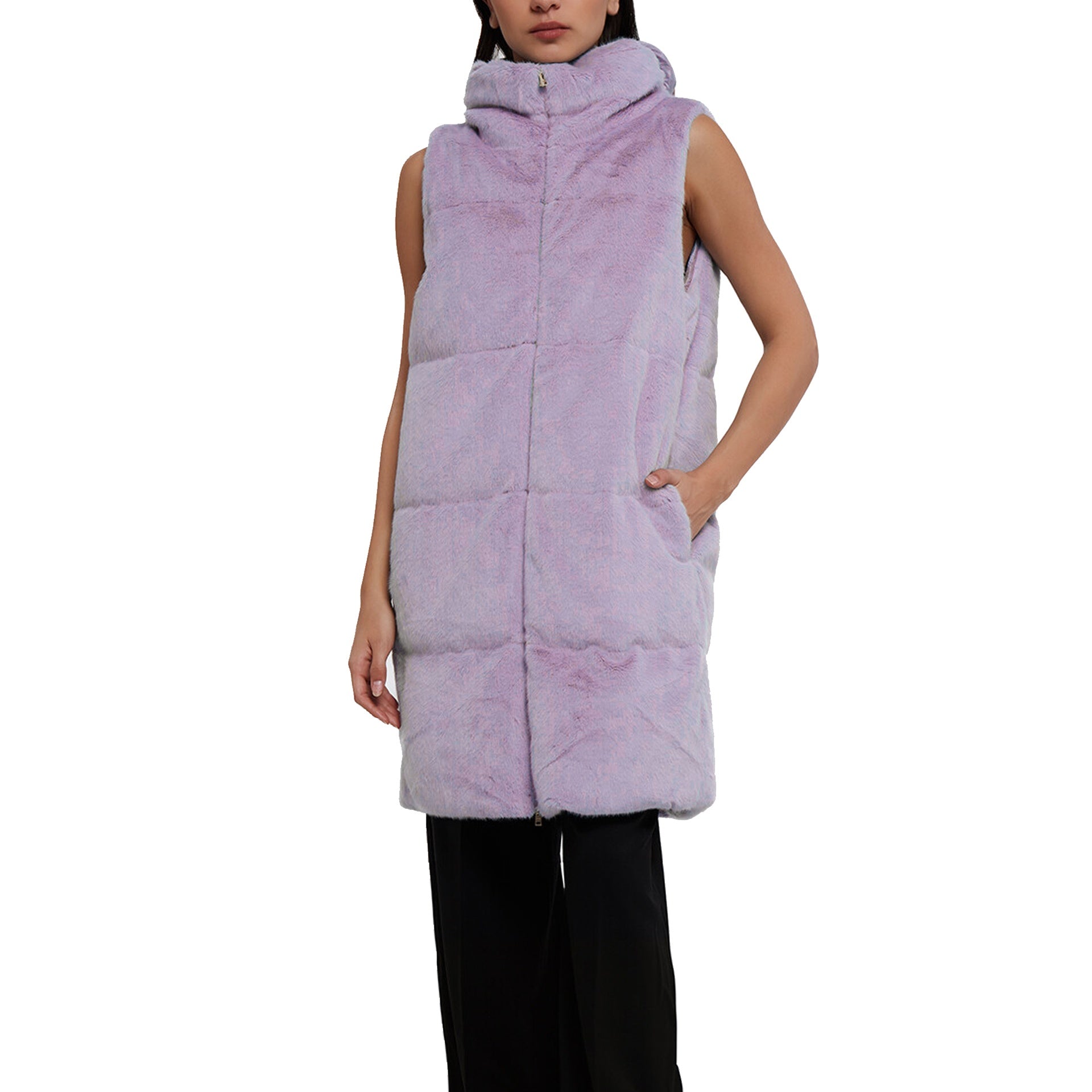 Herno Faux Fur Sleeveles Coat Women HERNO