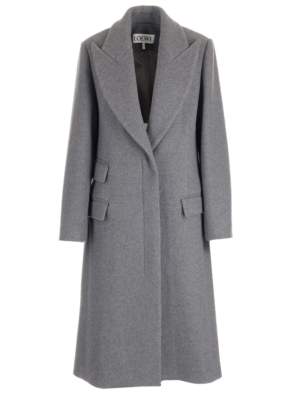 Loewe Women Wool And Cashmere Long Coat LOEWE