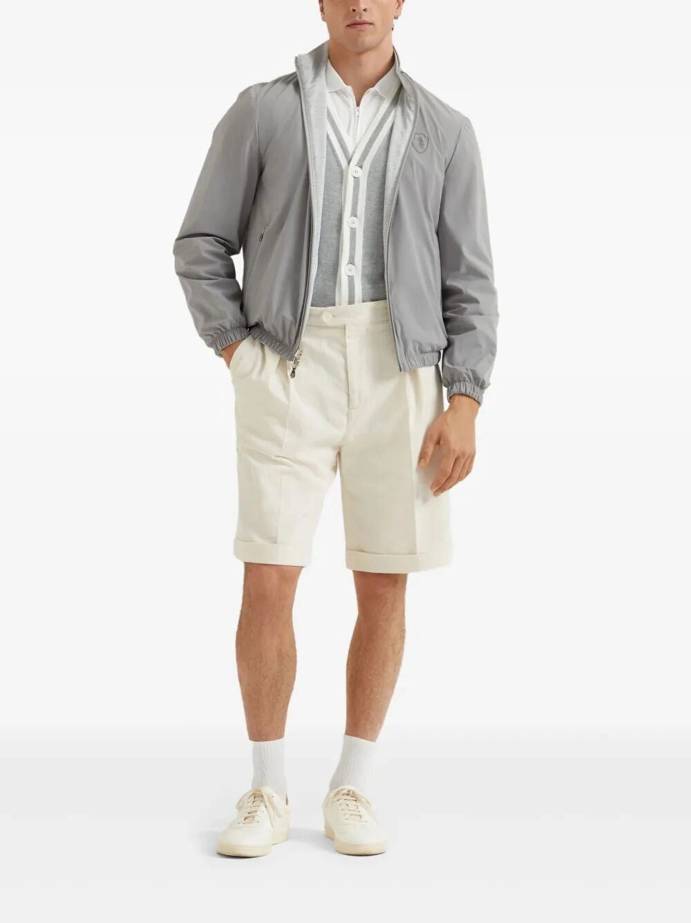 Brunello Cucinelli Men Piquet Polo Shirt BRUNELLO CUCINELLI