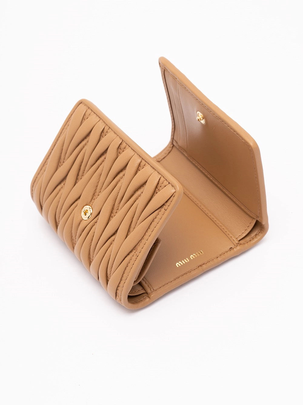 Miu Miu Women Small Matelassé Nappa Leather Wallet MIU MIU