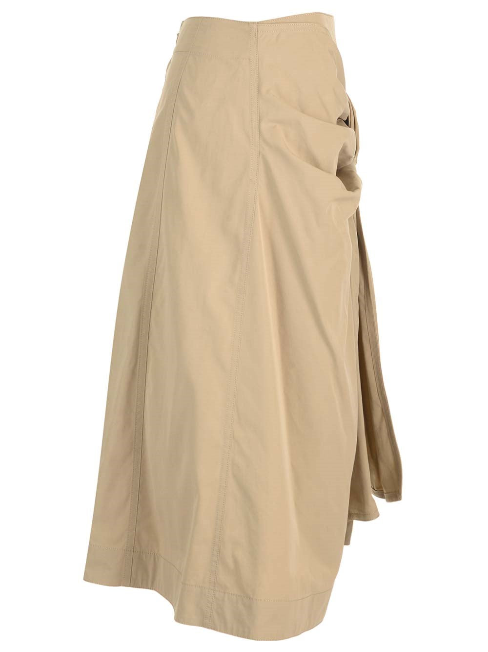 Bottega Veneta Women Compact Cotton Midi Skirt BOTTEGA VENETA