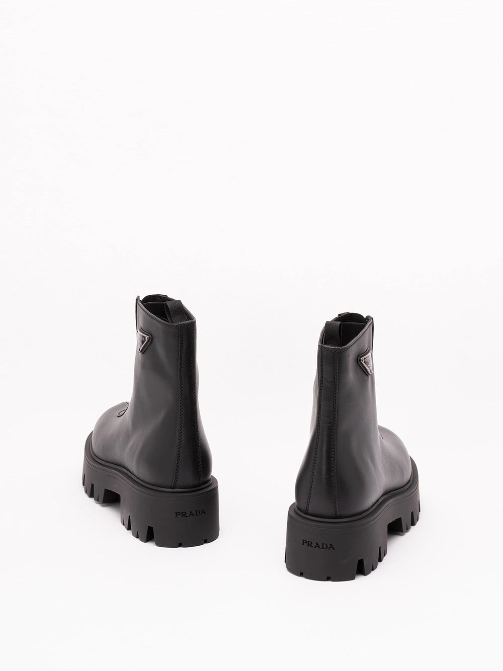 Prada Women Leather Zipper Booties