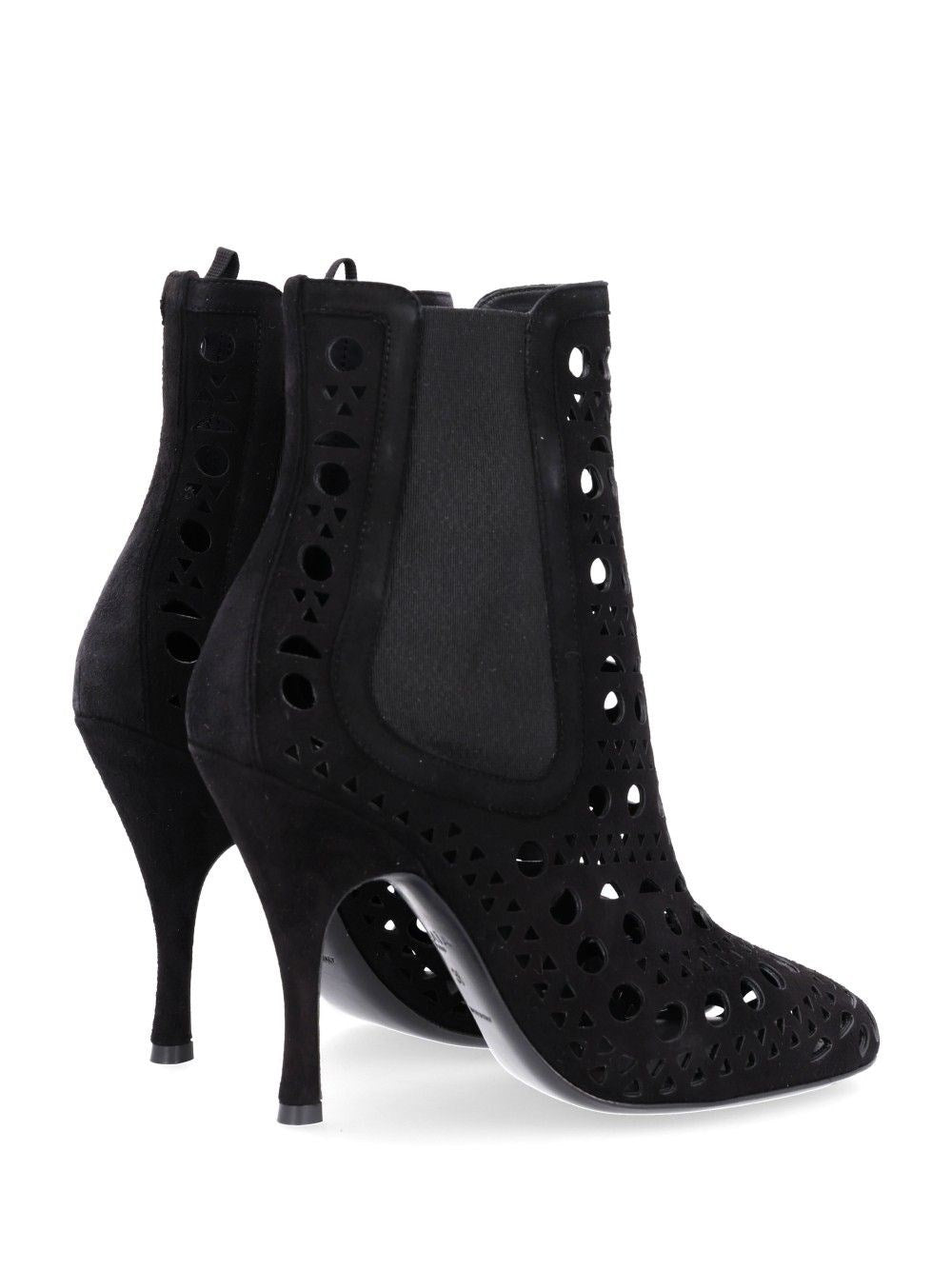 Alaïa Women Vienne Perforated Suede Ankle Boots ALAIA