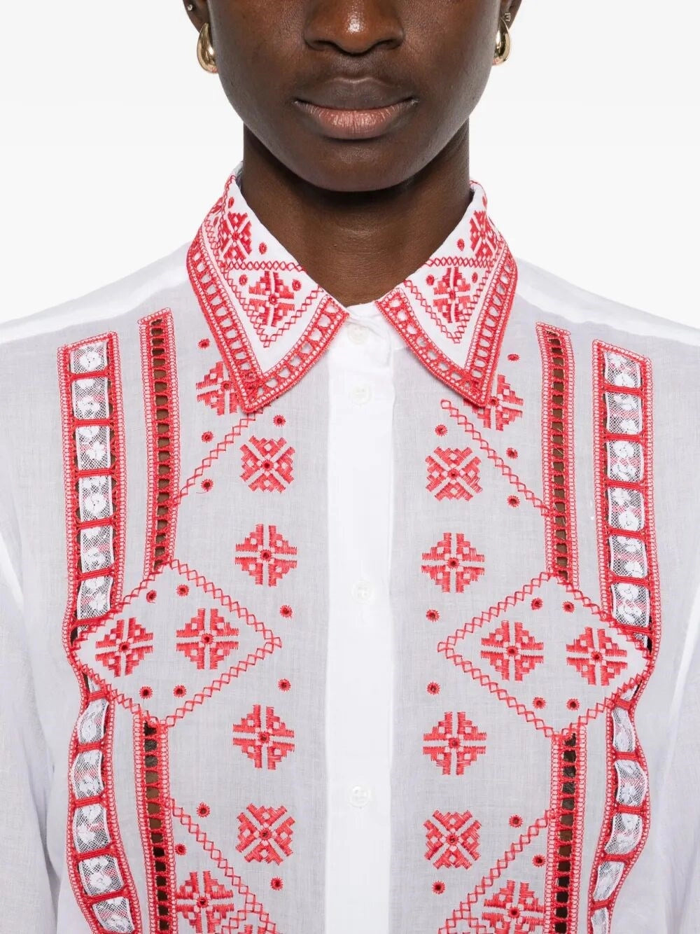 Ermanno Scervino Women Shirt With Embroidery ERMANO SCERVINO