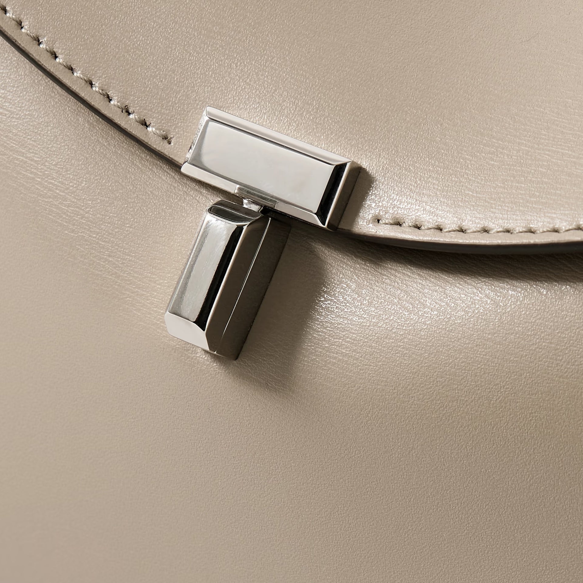 Toteme T-Lock Leather Clutch Bag Women TOTEME