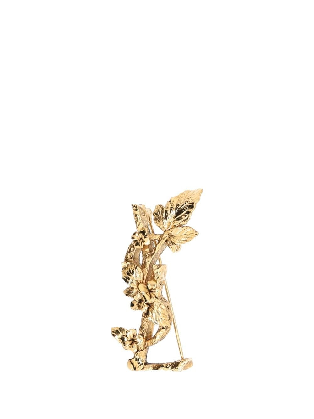 Saint Laurent Women Vignes Monogram Brooch SAINT LAURENT