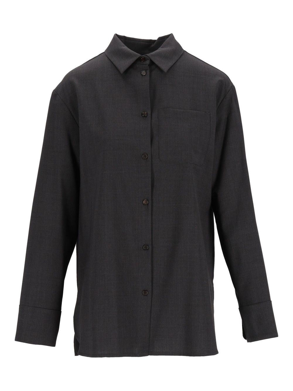 'S Max Mara Women Basic Wool Canvas Shirt S MAX MARA