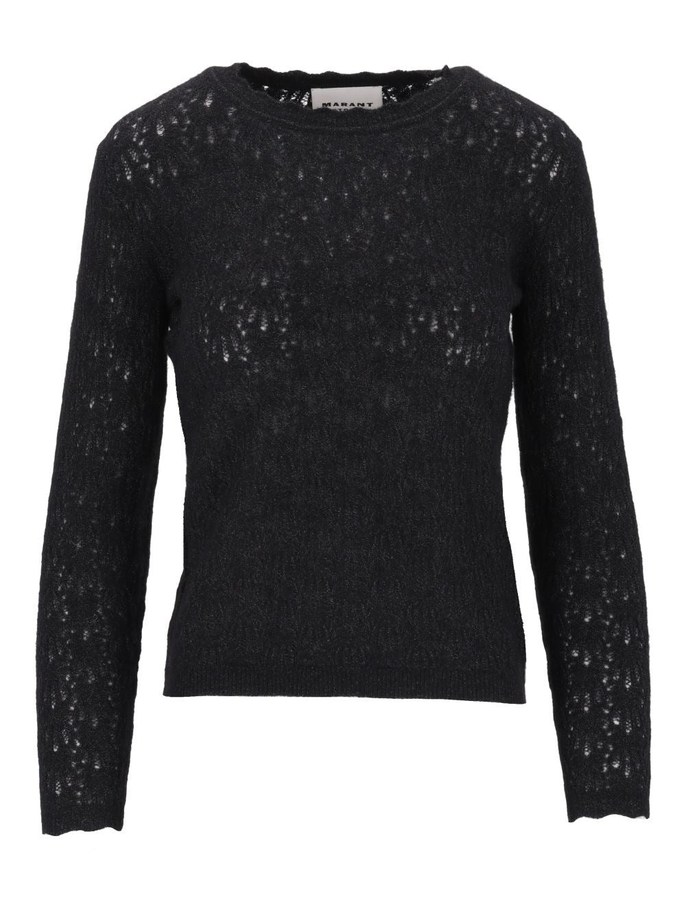 Marant Etoile Women "Obeline-Gb" Open-Work Crewneck Sweater ISABEL MARANT ETOILE