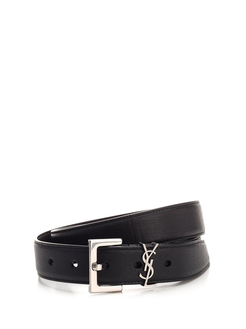 Saint Laurent Men Black "Monogram" Belt SAINT LAURENT