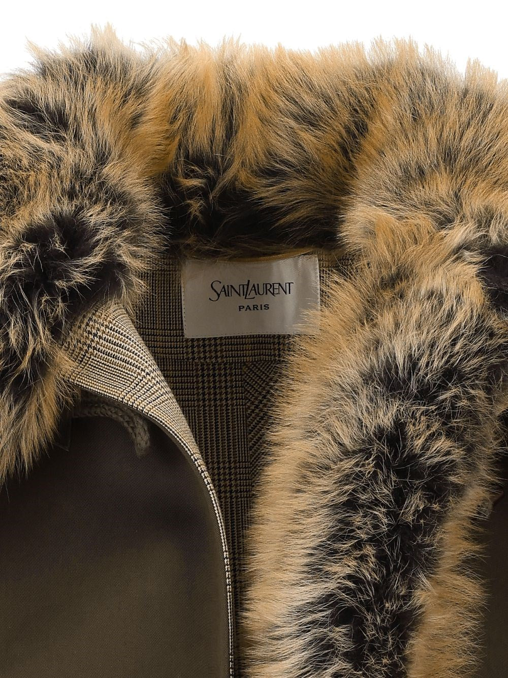 Saint Laurent Women Canvas And Shearling Coat SAINT LAURENT