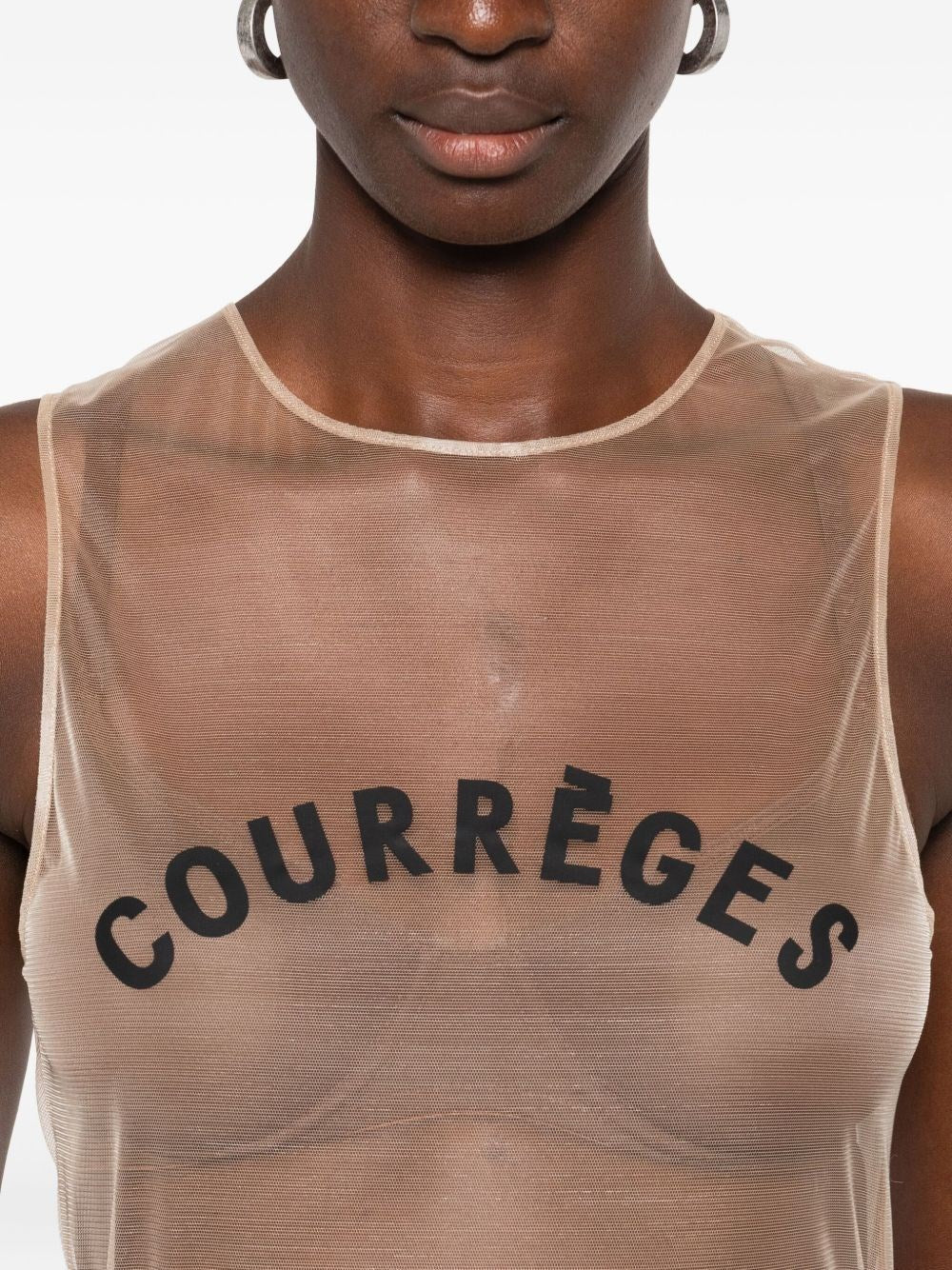 Courreges Women "Illusion" Tulle Top COURREGES