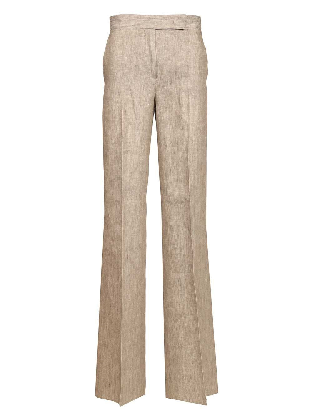Max Mara Women Chevron Linen Batavia Trousers MAX MARA