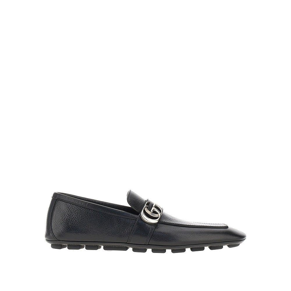 Gucci Men Leather Loafers With Double G Detail GUCCI