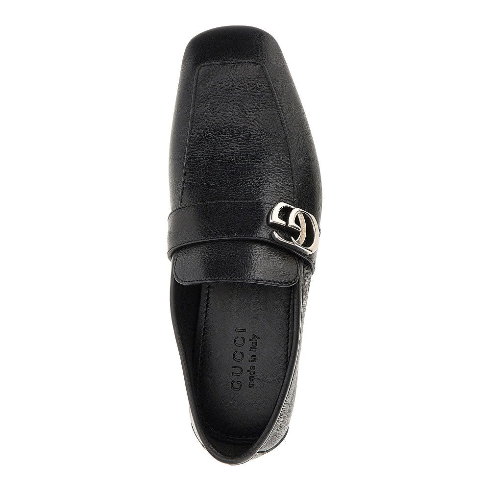 Gucci Men Leather Loafers With Double G Detail GUCCI