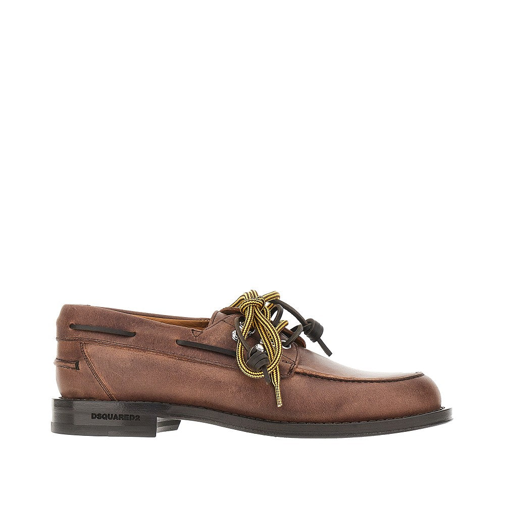 Dsquared2 Men 'D2 Cottage' Leather Boat Shoes DSQUARED2
