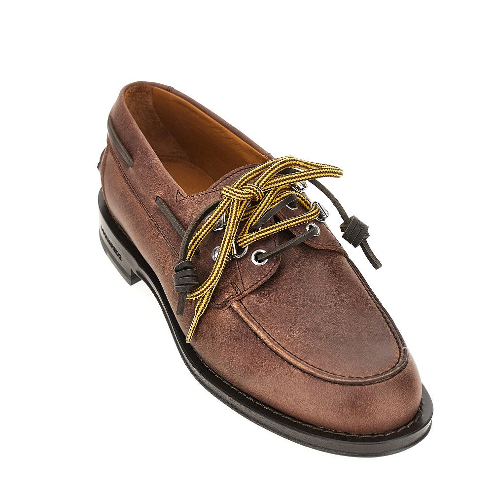 Dsquared2 Men 'D2 Cottage' Leather Boat Shoes DSQUARED2