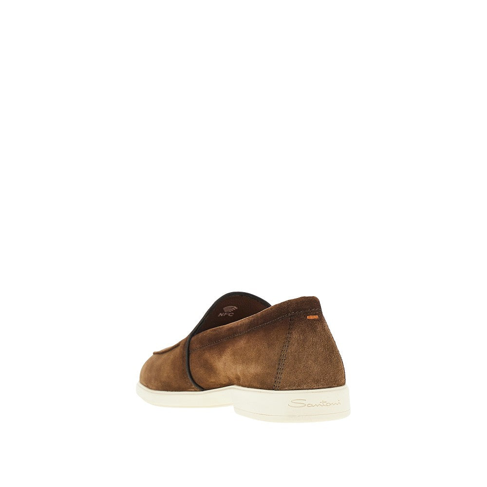 Santoni Men 'Malibu' Suede Leather Loafers SANTONI