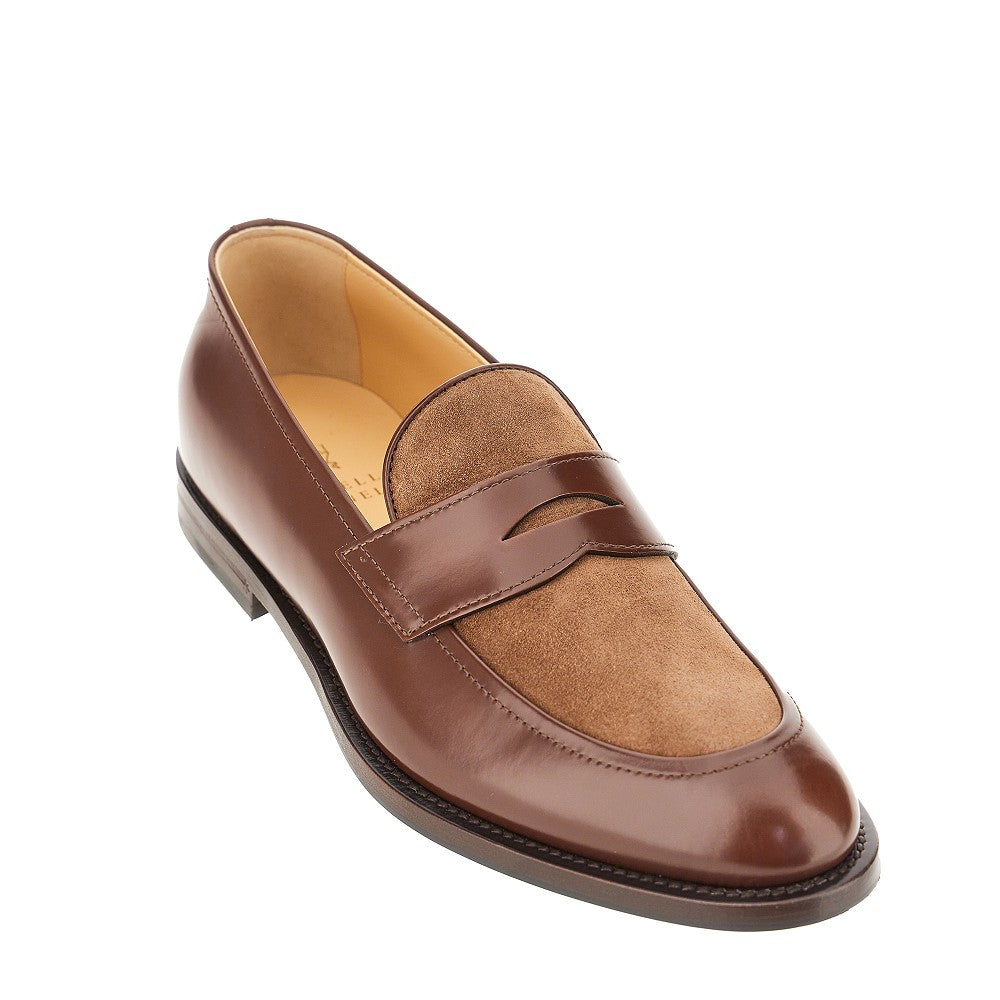 Brunello Cucinelli Men Smooth And Suede Leather Penny Loafers BRUNELLO CUCINELLI