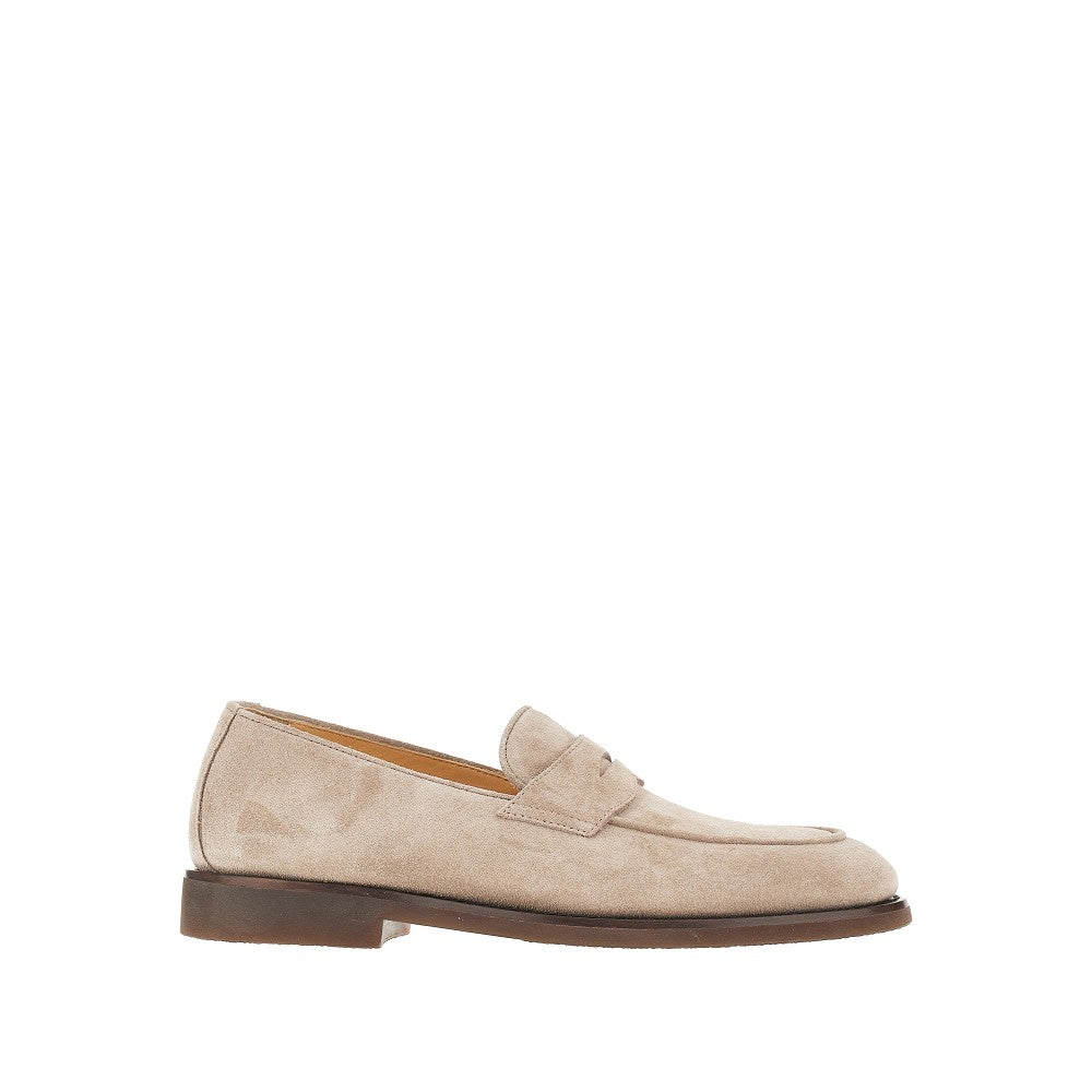 Brunello Cucinelli Men Suede Leather Penny Loafers BRUNELLO CUCINELLI