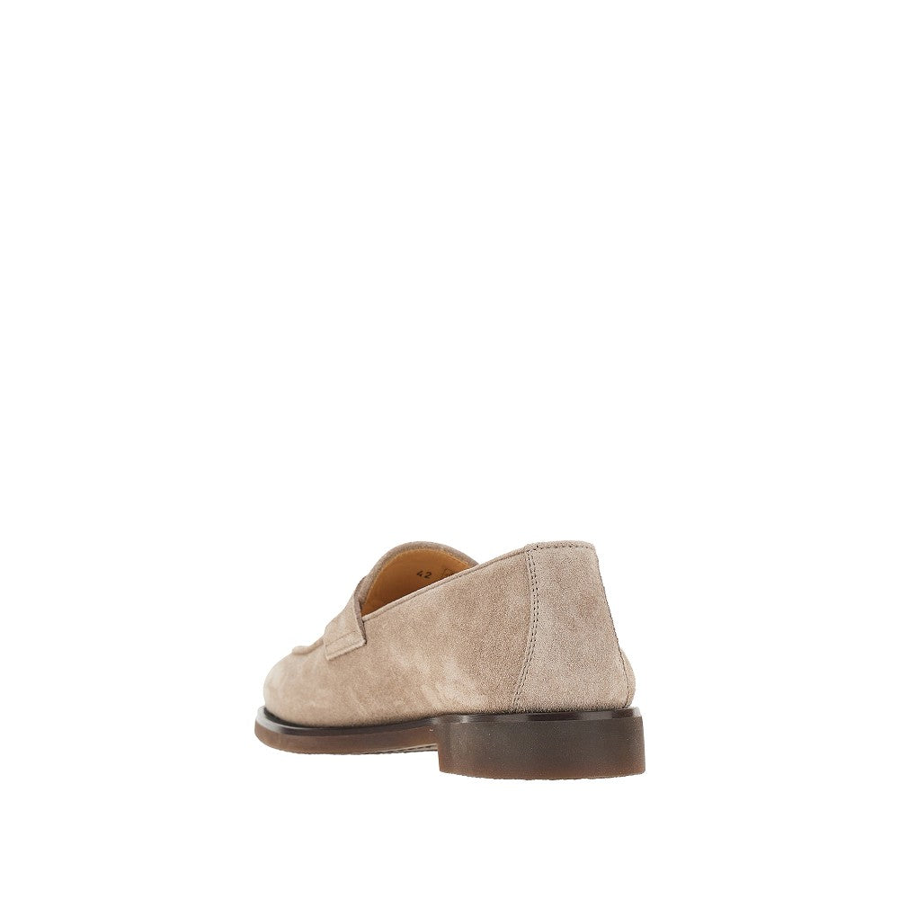 Brunello Cucinelli Men Suede Leather Penny Loafers BRUNELLO CUCINELLI