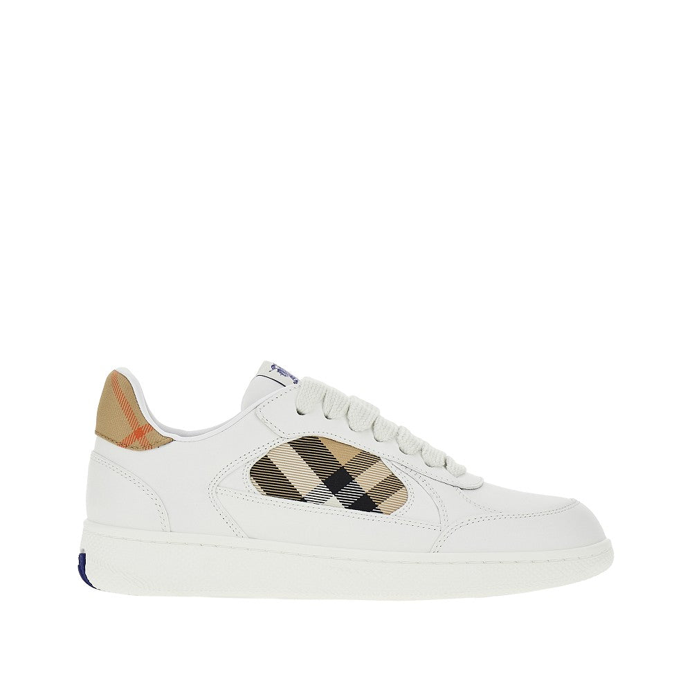 Burberry Women Leather And Check Fabric 'Terrace' Sneakers BURBERRY
