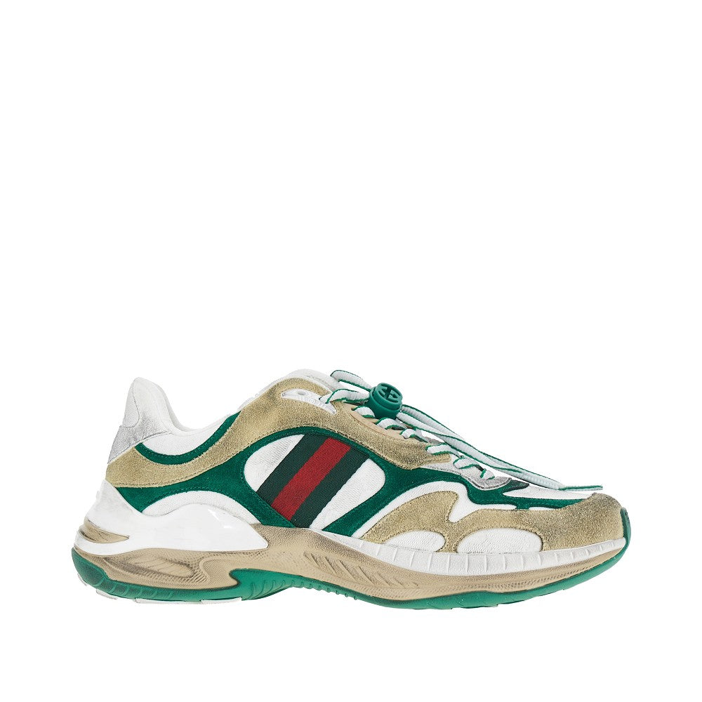 Gucci Men Gg Fabric And Suede Gucci 2.0 Sneakers GUCCI