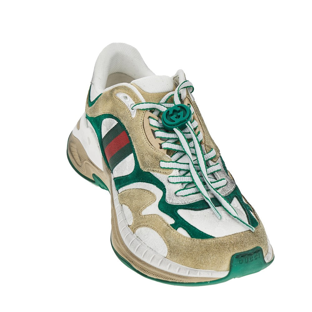 Gucci Men Gg Fabric And Suede Gucci 2.0 Sneakers GUCCI