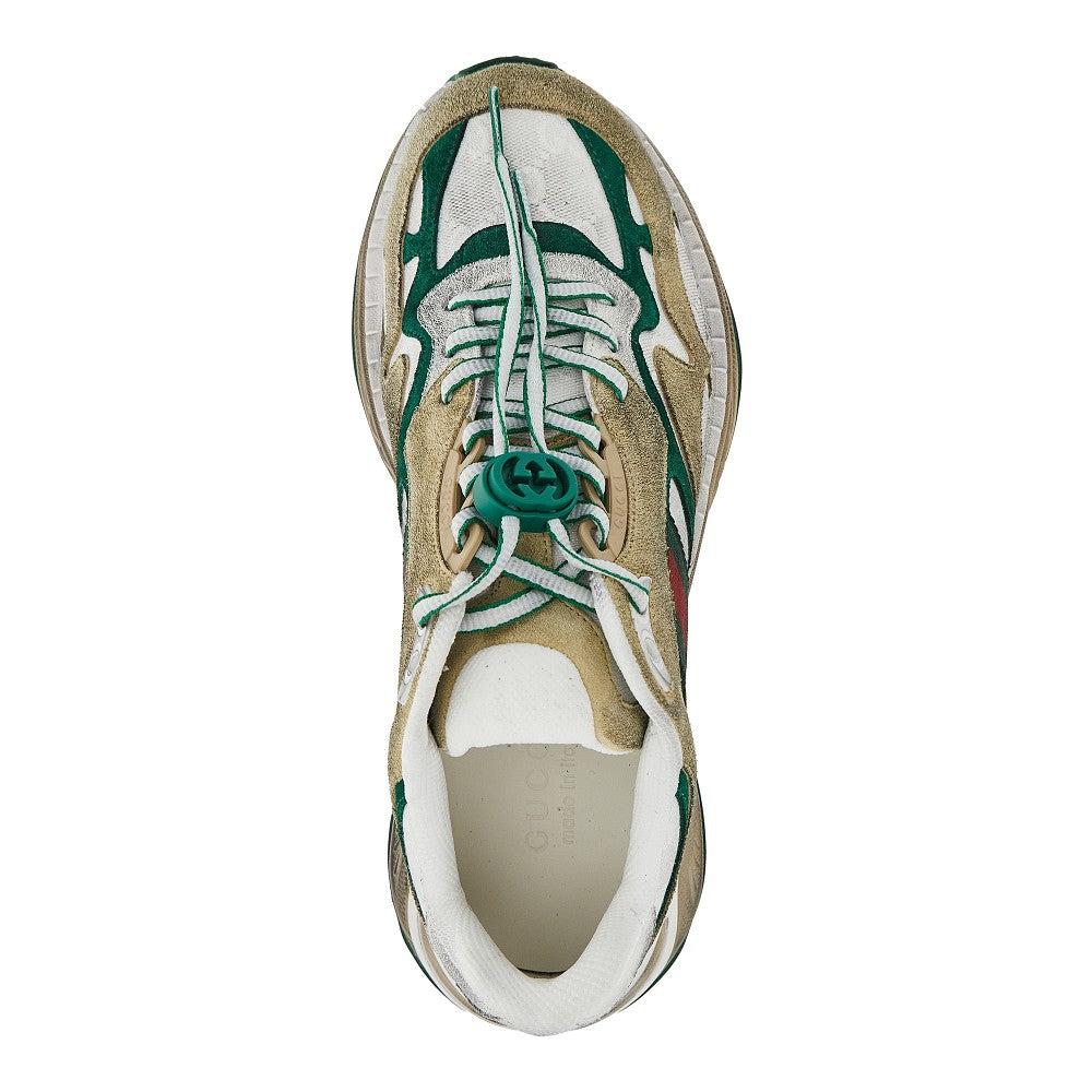 Gucci Men Gg Fabric And Suede Gucci 2.0 Sneakers GUCCI