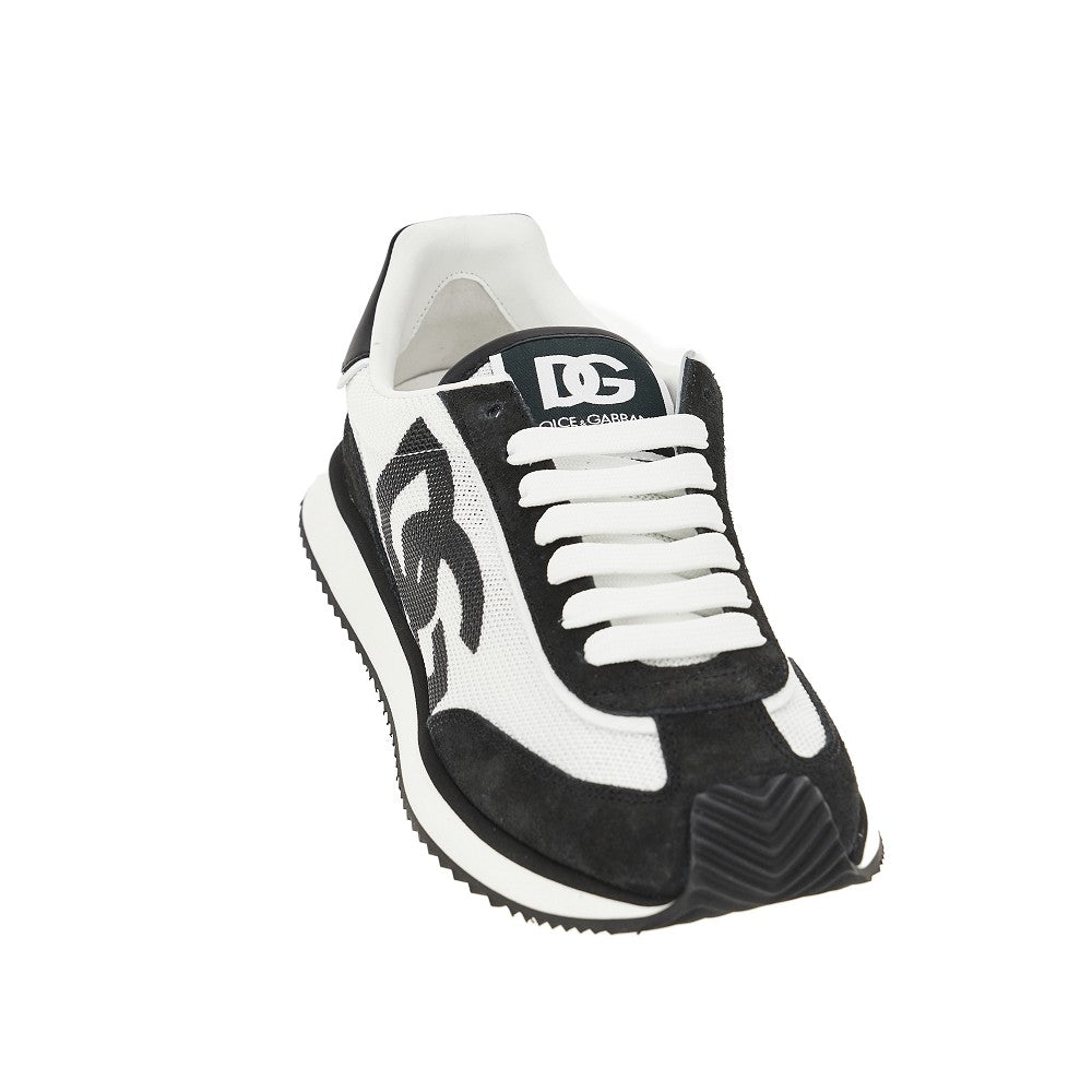Dolce&Gabbana Men Leather And Mesh 'Dg Cushion' Sneakers DOLCE & GABBANA