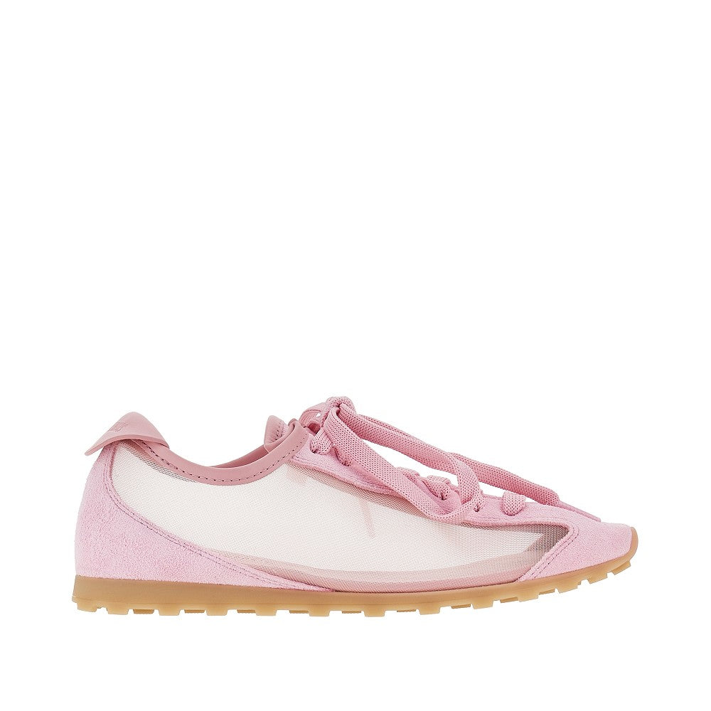 Jacquemus Women Nubuck Leather And Mesh 'Tennis' Sneakers JACQUEMUS