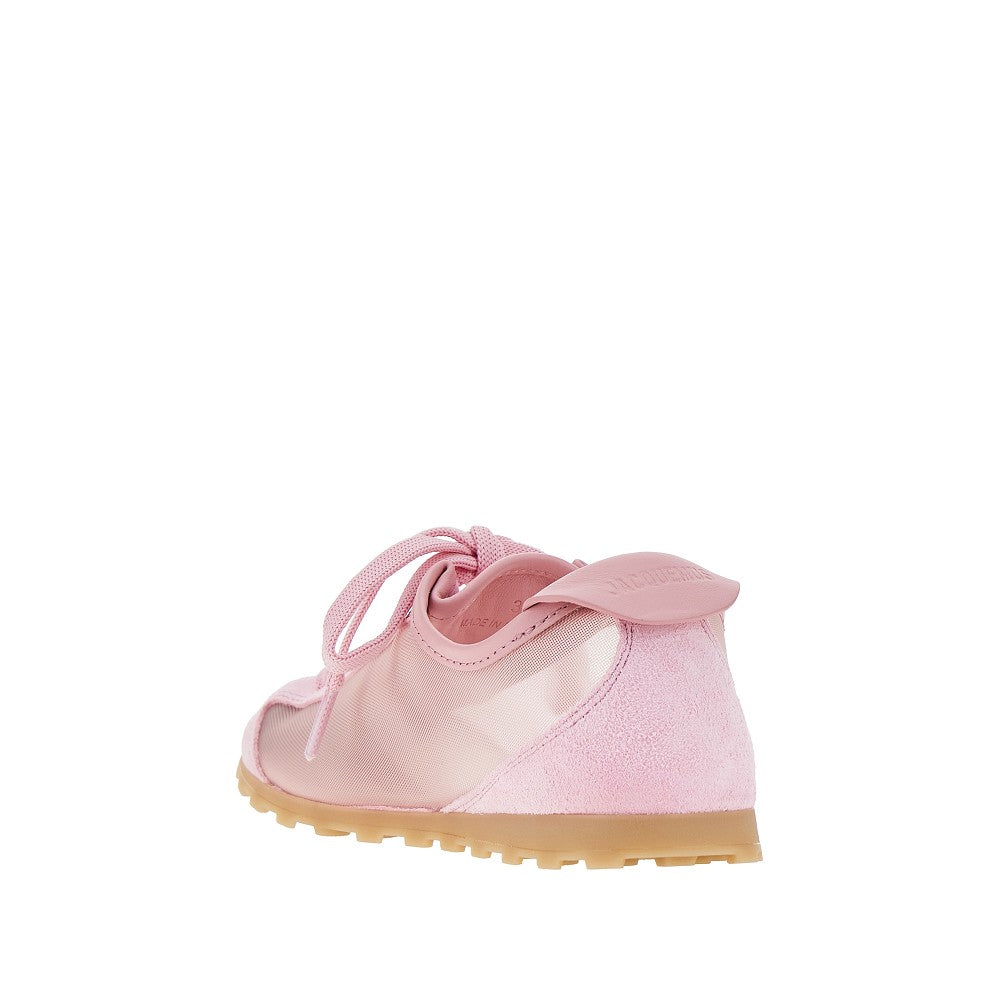 Jacquemus Women Nubuck Leather And Mesh 'Tennis' Sneakers JACQUEMUS