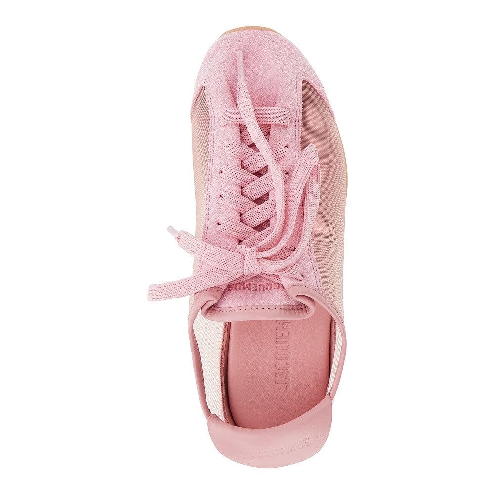 Jacquemus Women Nubuck Leather And Mesh 'Tennis' Sneakers JACQUEMUS