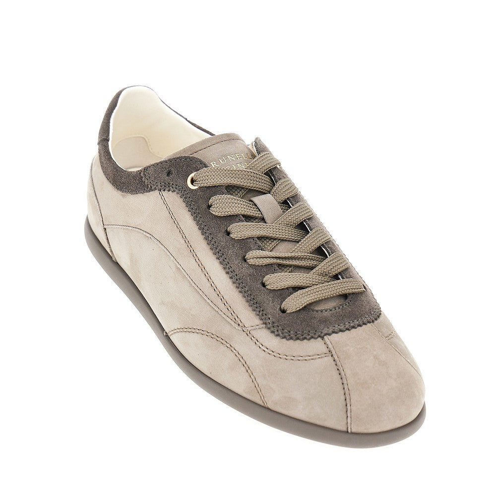 Brunello Cucinelli Men Nubuck Leather Slim Sneakers BRUNELLO CUCINELLI