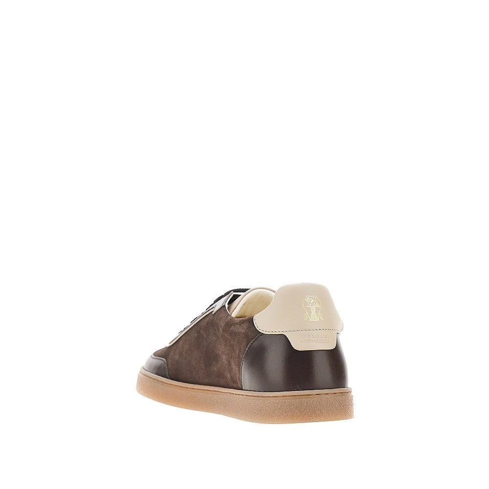 Brunello Cucinelli Men Smooth And Suede Leather Sneakers BRUNELLO CUCINELLI