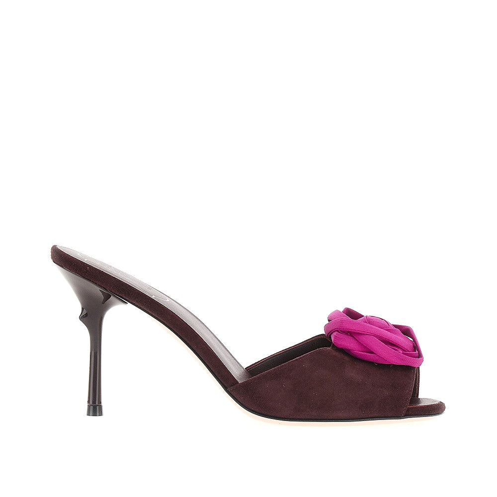 Roger Vivier Women 'Rose Vivier' Suede Leather Mules ROGER VIVIER