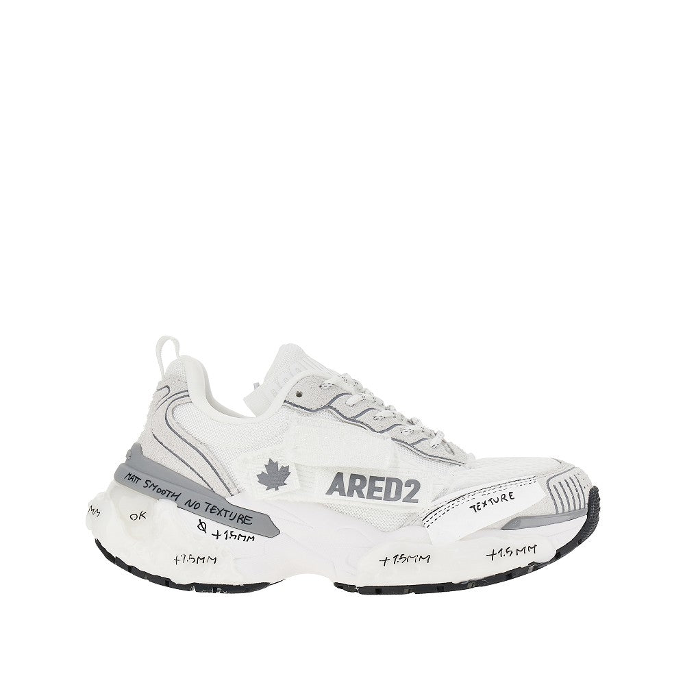 Dsquared2 Men Suede Leather And Mesh 'Faster' Sneakers DSQUARED2